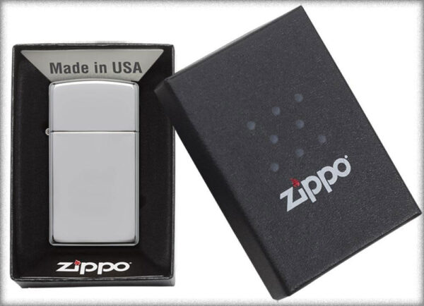 Brichetă Zippo High Polish Chrome Slim